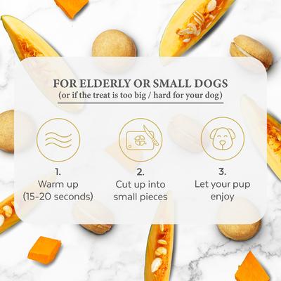 Show full view: Bonne et Filou Handmade Pumpkin Human-Grade Macaron Dog Treats, 6 count slide 4 of 10