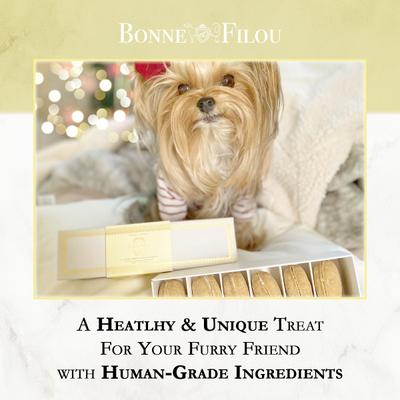 Show full view: Bonne et Filou Handmade Vanilla Human-Grade Macaron Dog Treats, 3 count slide 6 of 10