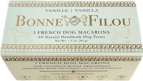 Show full view: Bonne et Filou Handmade Vanilla Human-Grade Macaron Dog Treats, 3 count slide 8 of 10