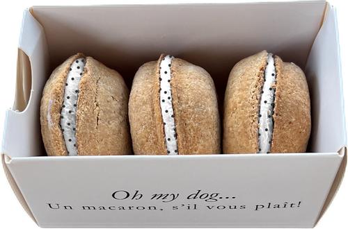 Show full view: Bonne et Filou Handmade Vanilla Human-Grade Macaron Dog Treats, 3 count slide 3 of 10