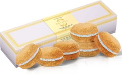 Bonne et Filou Handmade Vanilla Human-Grade Macaron Dog Treats, 6 count