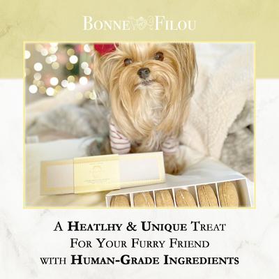 Show full view: Bonne et Filou Handmade Vanilla Human-Grade Macaron Dog Treats, 6 count slide 7 of 11