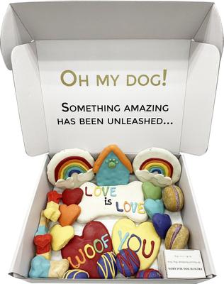 Show full view: Bonne et Filou Human-Grade Pride Themed Dog Treats Gift Box, 22 count slide 4 of 8