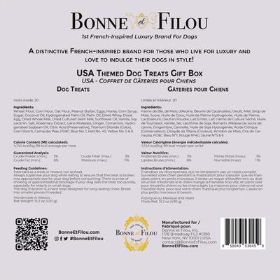 Show full view: Bonne et Filou Human-Grade Red, White, & Blue Dog Treats Gift Box, 21 count slide 9 of 9