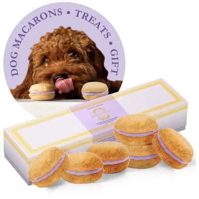 Show full view: Bonne et Filou Lavender All-Natural Handmade Macaron Dog Treats, 6 count slide 1 of 13