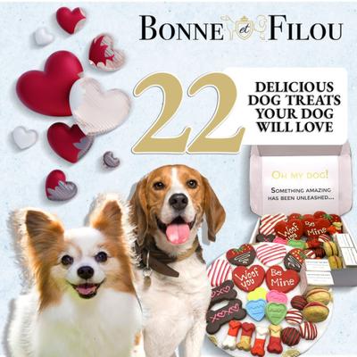 Show full view: Bonne et Filou Love My Dog Box Variety Pack Dog Treats, 22 count slide 6 of 7