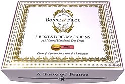 Bonne et Filou Luxury French Macarons Rose Flavor Dog Treats, 18 count slide 2 of 9
