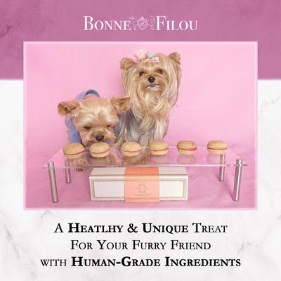 Show full view: Bonne et Filou Luxury French Macarons Rose Flavor Dog Treats, 6 count slide 6 of 10