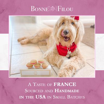 Show full view: Bonne et Filou Luxury French Macarons Rose Flavor Dog Treats, 6 count slide 7 of 10
