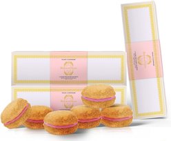 Bonne et Filou Luxury French Macarons Strawberry Flavor Dog Treats, 18 count