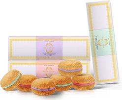 Bonne et Filou Luxury French Macarons Strawberry, Lavender & Mint Variety Pack Dog Treats, 18 count