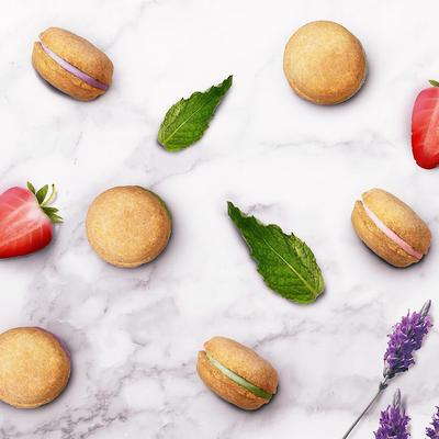 Show full view: Bonne et Filou Luxury French Macarons Strawberry, Lavender & Mint Variety Pack Dog Treats, 18 count slide 6 of 11