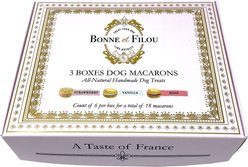 Bonne et Filou Luxury French Macarons Strawberry, Rose & Vanilla Variety Pack Dog Treats, 18 count slide 2 of 9