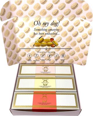 Show full view: Bonne et Filou Luxury French Macarons Strawberry, Rose & Vanilla Variety Pack Dog Treats, 18 count slide 4 of 10