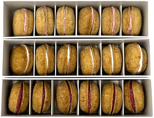 Show full view: Bonne et Filou Luxury French Macarons Strawberry, Rose & Vanilla Variety Pack Dog Treats, 18 count slide 5 of 10