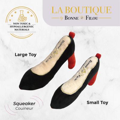 Show full view: Bonne et Filou Red Bottom Shoe Squeaky Dog Toy, Large slide 5 of 9