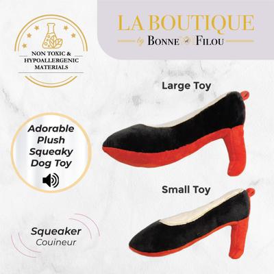 Show full view: Bonne et Filou Red Bottom Shoe Squeaky Dog Toy, Large slide 6 of 9