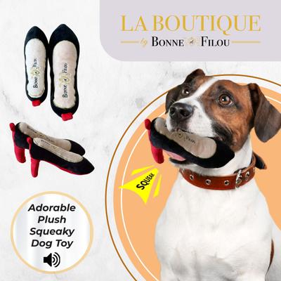 Show full view: Bonne et Filou Red Bottom Shoe Squeaky Dog Toy, Large slide 8 of 9