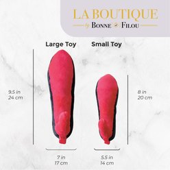 Bonne et Filou Red Bottom Shoe Squeaky Dog Toy, Small slide 2 of 7