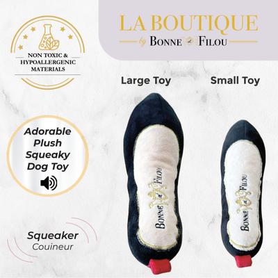 Show full view: Bonne et Filou Red Bottom Shoe Squeaky Dog Toy, Small slide 4 of 9