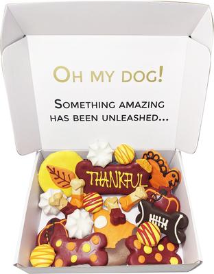 Show full view: Bonne et Filou Thankful Themed Dog Treats Gift Box slide 4 of 8