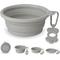 Show in main carousel: Bonza Collapsible Silicone Dog Bowl, Light Grey, Large, 1 count slide 1 of 10