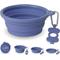 Show in main carousel: Bonza Collapsible Silicone Dog Bowl, Periwinkle, Medium, 1 count slide 1 of 10