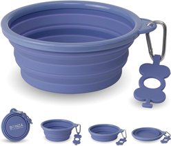 Bonza Collapsible Silicone Dog Bowl, Periwinkle, X-Large, 1 count slide 1 of 8