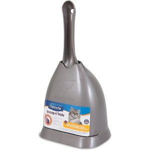 Booda Scoop'n Hide Cat Litter Scoop, Brushed Nickel