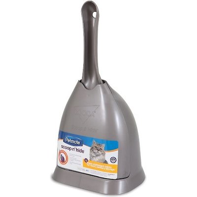 Booda Booda Scoop'n Hide Cat Litter Scoop, Brushed Nickel