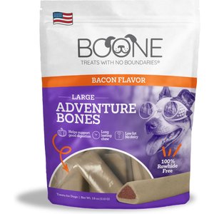 Boone Big Adventure Bones Bacon & Pumpkin Dog Chew Treats, 18-oz bag