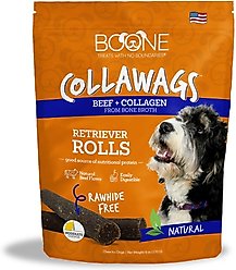 Boone Collawags Retriever Rolls Beef Flavor Hard Chews Dog Treat, 6-oz bag slide 1 of 9
