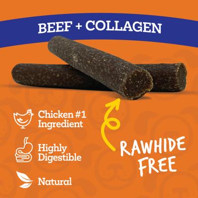 Show full view: Boone Collawags Retriever Rolls Beef Flavor Hard Chews Dog Treat, 6-oz bag slide 4 of 10