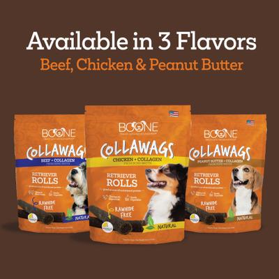 Show full view: Boone Collawags Retriever Rolls Chicken Flavor Hard Chews Dog Treat, 6-oz bag slide 9 of 10