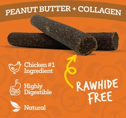 Boone Collawags Retriever Rolls Peanut Butter Flavor Hard Chews Dog Treat, 6-oz bag slide 2 of 9