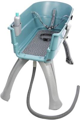 Show full view: Booster Bath Elevated Dog Bathing & Grooming Center, X-Large, Teal slide 2 of 8