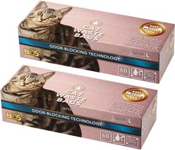 BOS Best Odor-Sealing Cat Litter Bags, Unscented, Large, 2 count