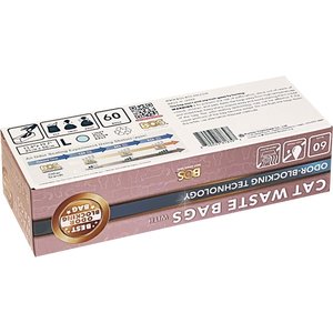 BOS Best Odor-Sealing Cat Litter Bags, Unscented, Large, 2 count