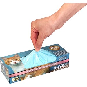 BOS Best Odor-Sealing Cat Litter Bags, Unscented, Medium, 2 count