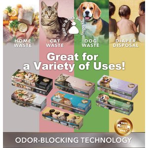 BOS Best Odor-Sealing Cat Litter Bags, Unscented, Medium, 2 count