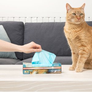 BOS Best Odor-Sealing Cat Litter Bags, Unscented, Medium, 2 count