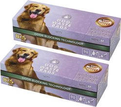 BOS Best Odor-Sealing Dog Poop Bags, Unscented, Medium, 2 count