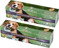 BOS Best Odor-Sealing Dog Poop Bags, Unscented, X-Small, 2 count
