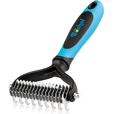 Boshel Boshel Dematting Dog Comb, Deep Blue