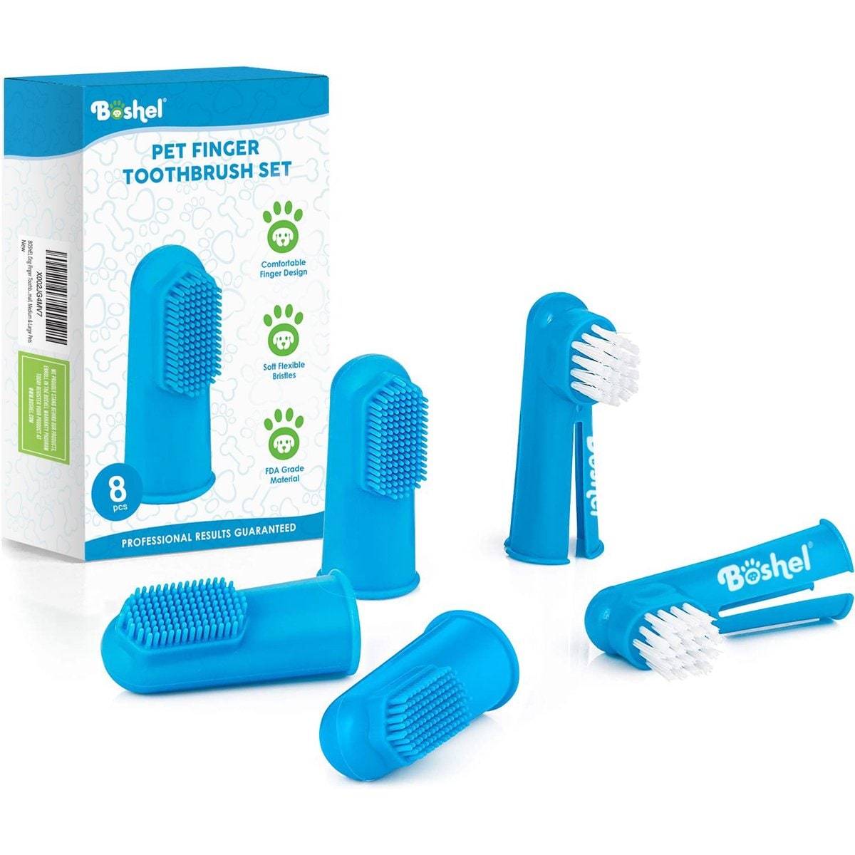 Boshel Silicone Finger Dog & Cat Toothbrush Set