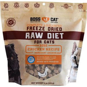 Boss Cat Complete & Balanced Raw Diet Chicken Recipe Freeze-Dried Cat Food, 9-oz bag