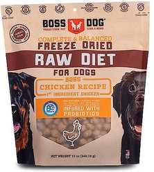 Boss Dog Chicken Flavor Freeze-Dried Dog Food, 12-oz pouch