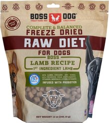 Boss Dog Complete & Balanced Raw Diet Lamb Recipe Freeze-Dried Dog Food, 12-oz bag