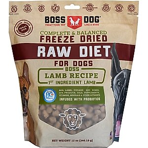 Boss Dog Complete & Balanced Raw Diet Lamb Recipe Freeze-Dried Dog Food, 12-oz bag