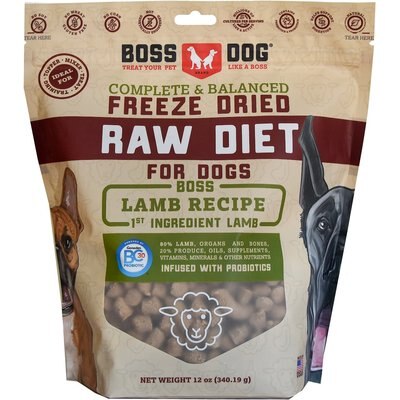Boss Dog Boss Dog Complete & Balanced Raw Diet Lamb Recipe Freeze-Dried Dog Food, 12-oz bag